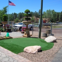 Plastic Grass Springerville, Arizona Outdoor Putting Green, Commercial Landscape