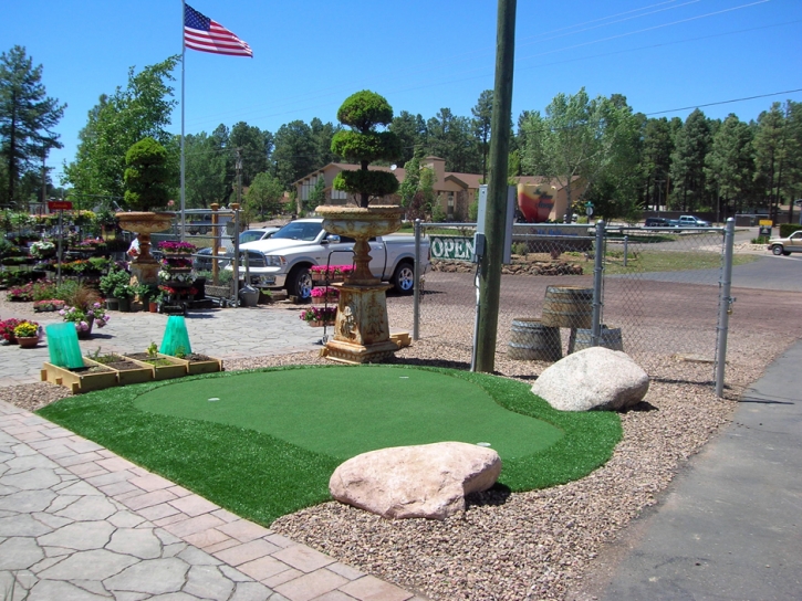 Plastic Grass Springerville, Arizona Outdoor Putting Green, Commercial Landscape